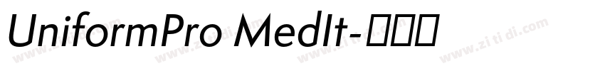UniformPro MedIt字体转换